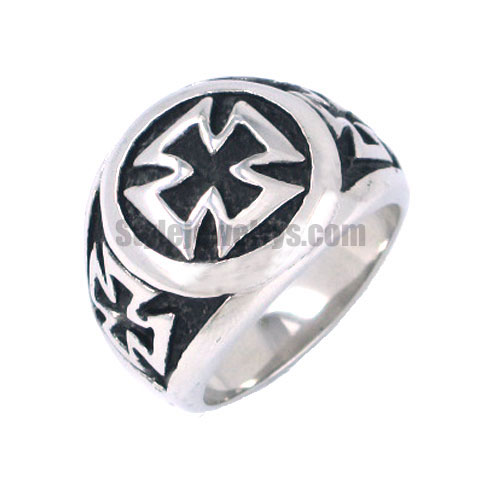 Stainless steel jewelry ring cross ring SWR0056 - Click Image to Close